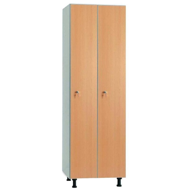 Armario vestuario madera de 2 puertas  alargadas