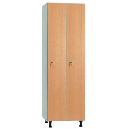 Armario vestuario madera de 2 puertas  alargadas