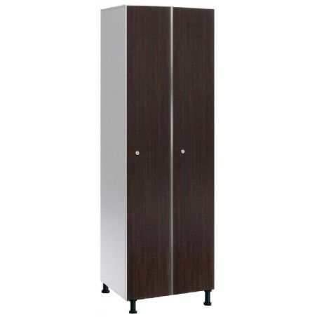 Ropero de madera de 2 puertas para vestuarios