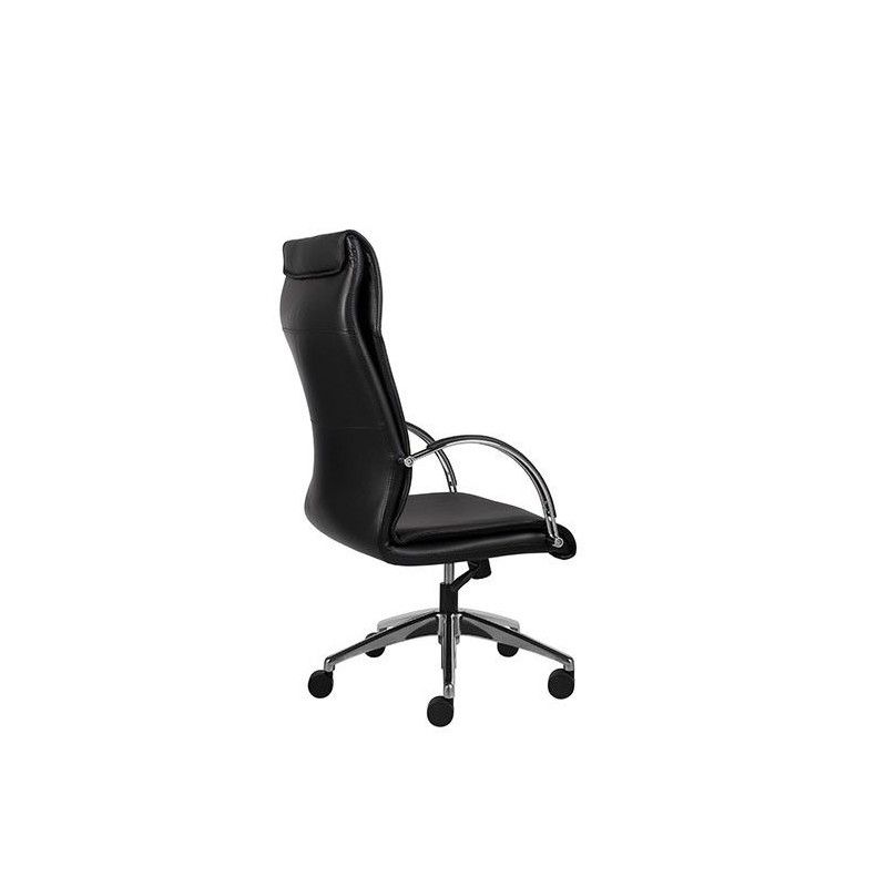 Silla directiva cómoda con respaldo alto de cuero