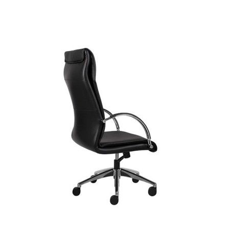 Silla directiva cómoda con respaldo alto de cuero