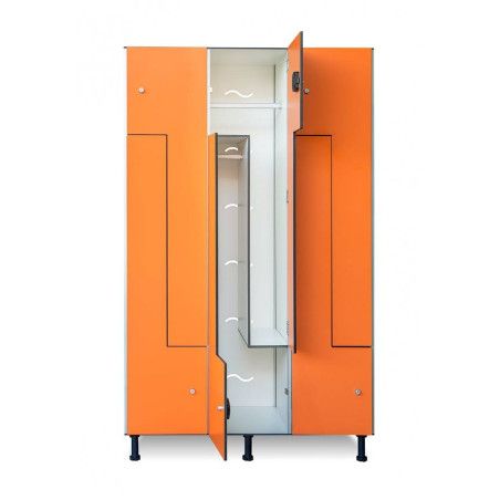 Taquillas de compacto HPL con puertas en L para vestuarios pequeños