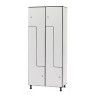 Taquilla compacmel con puerta en L blanca para colgar abrigos largos y cazadoras