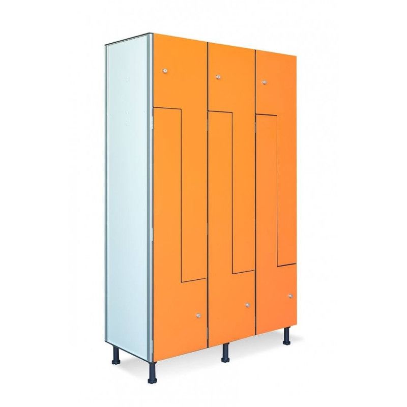 Taquillas para gimnasios y vestuarios con puerta ignifuga e hidrofuga