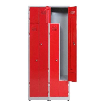 Taquillas metálicas especiales con puertas en ele para 4 usuarios