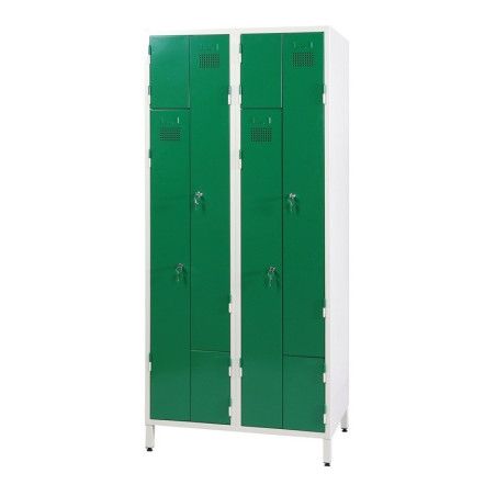 Taquilla acero con puertas largas en L colgar ropa larga en vestuarios pequeños