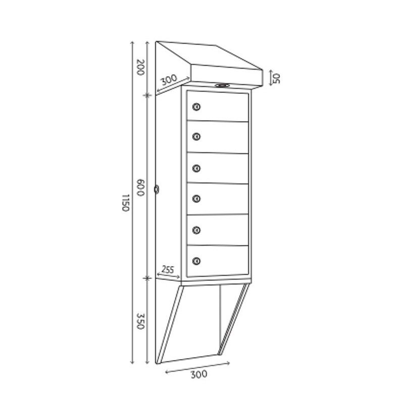 Comprar taquillas 6 puertas transparentes pequeñas objetos de valor