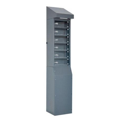 Taquilla baja de metal guardar objetos de valor custodiados con puerta transparente para ver su interior