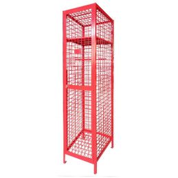 Taquilla de jaula en red de varilla metálica para ventilar trajes