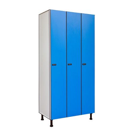 Roperos fenólicos azules de 3 puertas azules