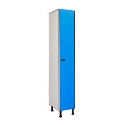Taquilla compacto HPL azul 1 puerta completa con cerradura de rulinas