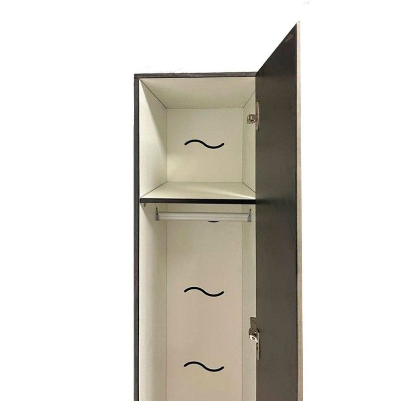 Interior ropero compacto HPL puerta completa para colgar ropa
