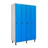 Armario taquilla fenolico de 4 puertas completas azules