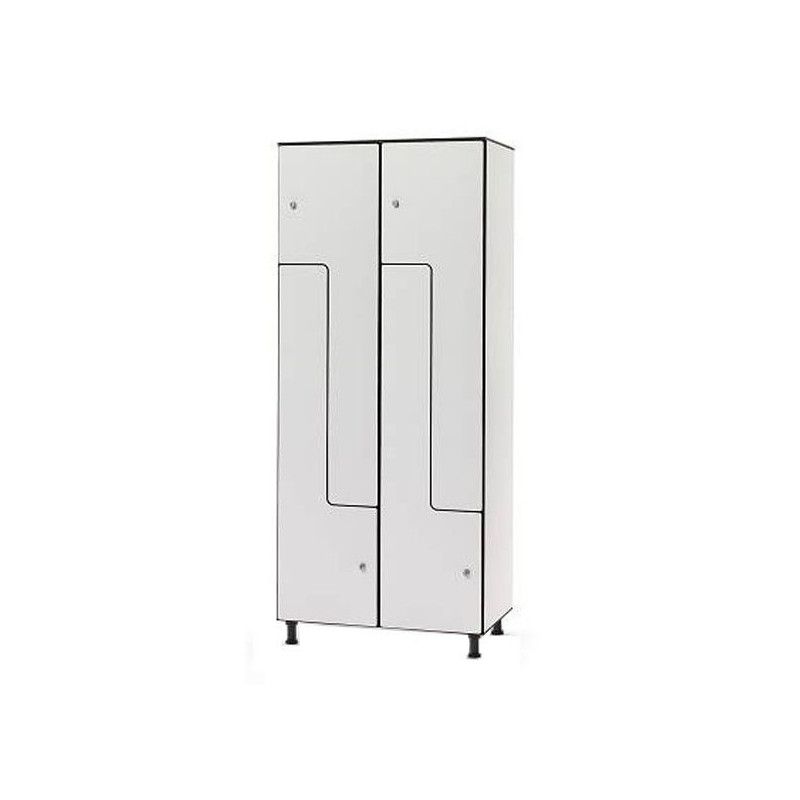 Taquilla fenólica con puertas 4 puertas en L