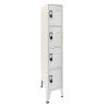 Taquillas metálicas cuadradas con 4 puertas por columna en oferta