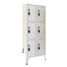 Taquilla metálica triple con  columnas y 6 puerta en oferta.
