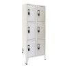 Taquilla metálica triple con  columnas y 6 puerta en oferta.