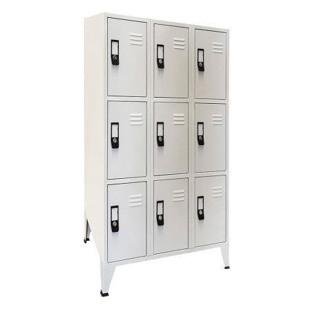 Taquilla de chapa de 9 puertas para colegios en oferta