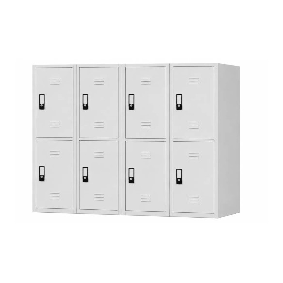 Taquilla horizontal de metal de 8 puertas para comercios o escuelas
