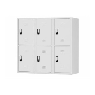 Taquilla horizontal de metal de 6 puertas para supermercados o escuelas infantiles