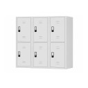 Taquilla horizontal de metal de 6 puertas para supermercados o escuelas infantiles