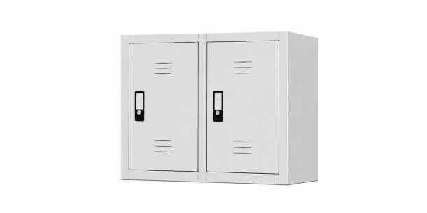Altillo metálico para taquilla gris de 2 puertas