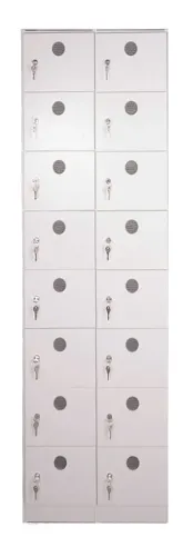 Casillero de PVC 16 puertas en color blanco para exterior