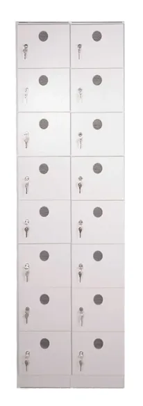 Casillero de PVC 16 puertas en color blanco para exterior