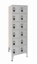 Casillero de metal de 12 puertas cuadradas con llave