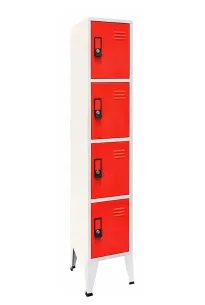 Taquillas metálicas de 4 puertas con patas