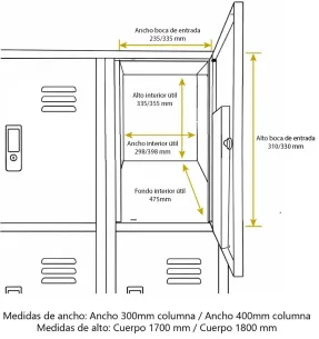 Comprar casilleros metálicos de 20 puertas para guardar enseres personales, comida y libros. 2