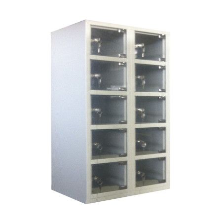 Taquilla de objetos personales con puerta transparente para colgar con